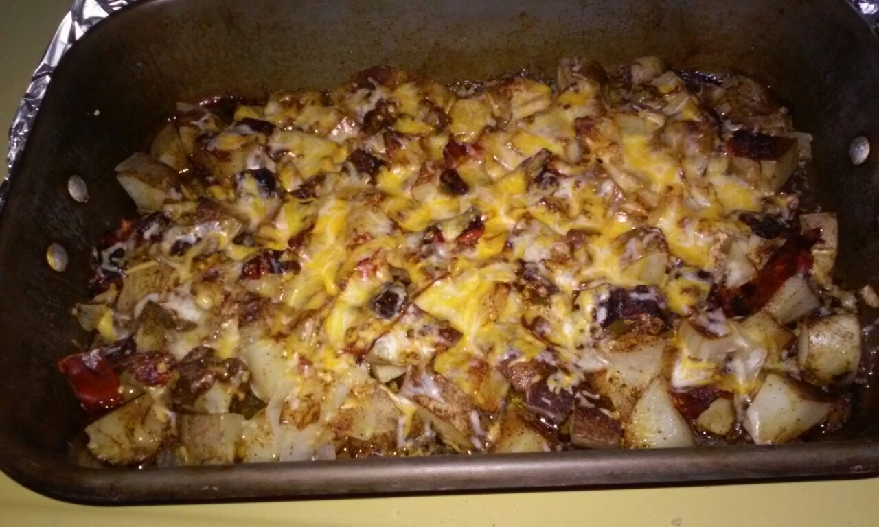 Roasted Chile-Cheese Potatoes