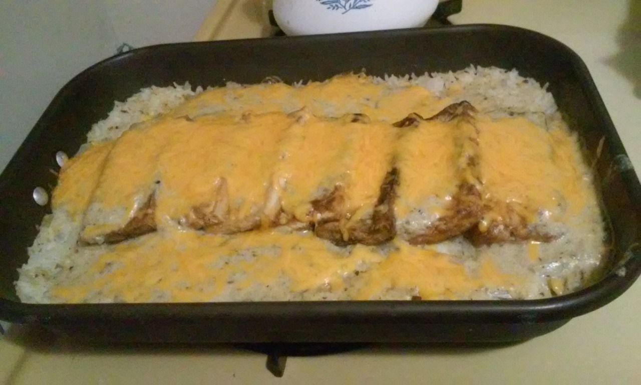 Creamy Green Chile Rice with Crispy-Fried Tofu