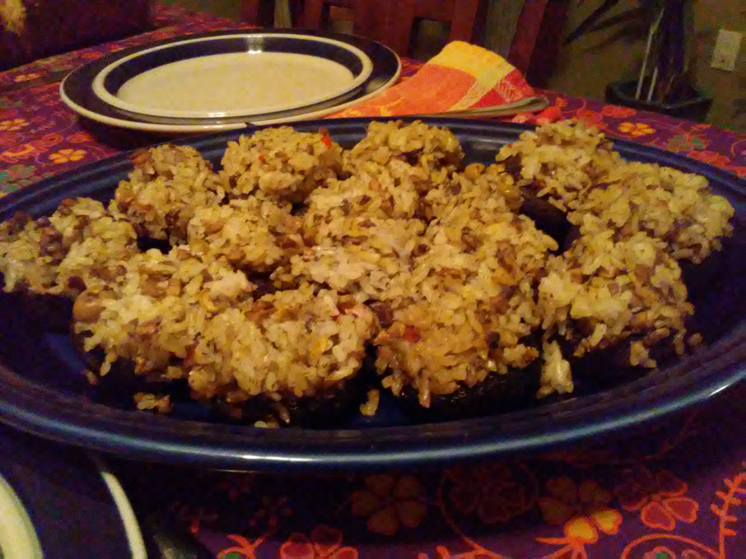 Rice Stuffed Mushrooms